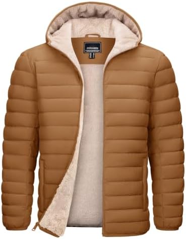TACVASEN Winterjacke Herren Fleecejacke Wasserabweisende Warm Gefüttert | Arbeitsjacke Mit Taschen,Outdoor Freizeit Jacken,Warm Fleecejacke,Übergangsjacke Herbst Winter