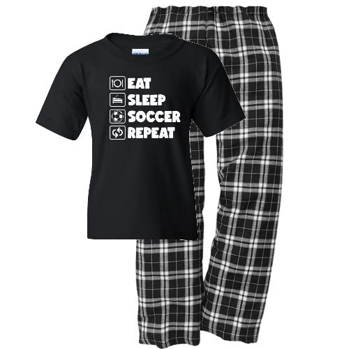 Studio 9Thirty3 Men's Eat Sleep Soccer Repeat Pajama Set, Soccer Lover, Gift for Him