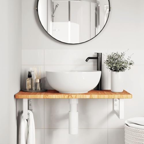 Montage mural résistant pour console de lavabo bois 80cm - 3