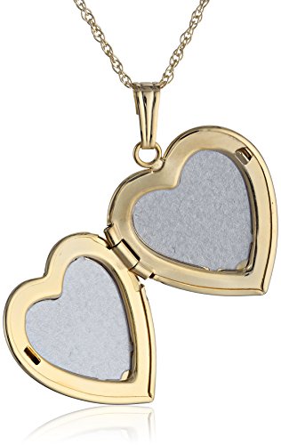 Amazon Essentials 14k Yellow Gold Heart Locket Necklace with Diamond-Accent (previously Amazon Collection)2
