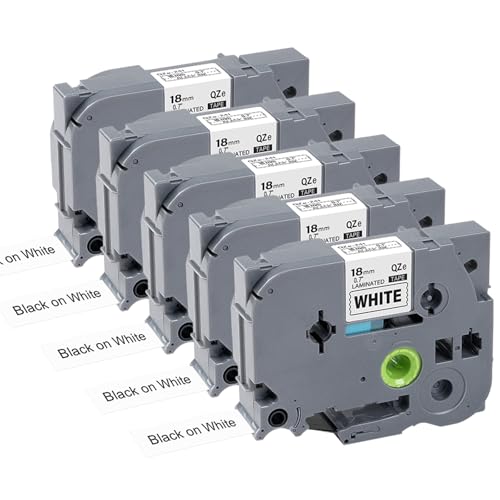 5pbN Tz 18mm 0.7C` ~l[gxe[v Brother Tze-241 P Touch Tze 3/4C`e[v PTD410 PTD400 PTD610BT PTD600 PTP750W PTP710BTp