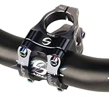 Guidon de vélo de montagne en alliage d'aluminium CNC, tige courte creuse haute résistance, adapté à la plupart des vélos, vélos de route, VTT, vélos BMX, vélos à pignon fixe, vélos de descente (noir