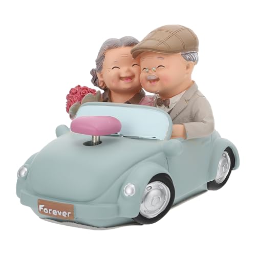 Angoily Elderly Couple Resin Figurine Hochzeit Jubiläum Deko Oma und Opa Stilvolle Harz Statue als...