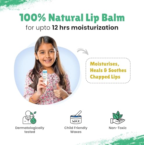 Image of Little Joys Natural Lip Balm for Kids | Heals Chapped Lips | Formulated with Child Friendly Waxes, Shea Butter, Milk Protein & Castor Seed Oil | Developed by Experts | 4g X 2