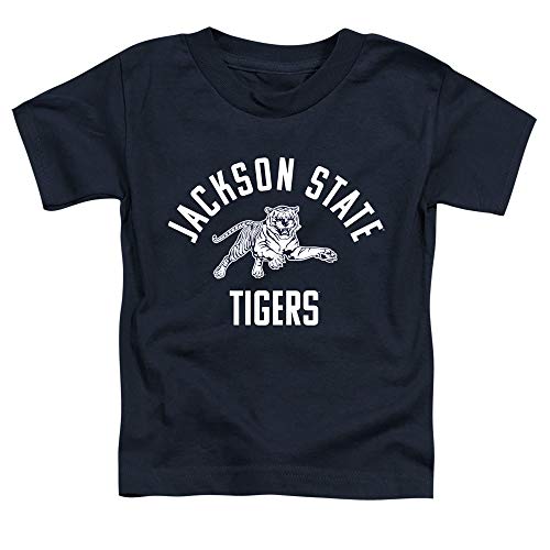 Jackson State University Official One Color Jsu Tigers Logo Unisex Toddler T Shirt, Navy, 4T
