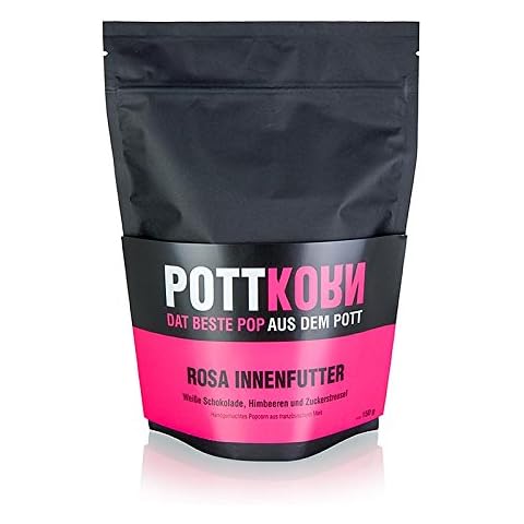 Pottkorn - Rosa Innenfutter, Popcorn mit weißer Schokolade und Himbeeren Cover