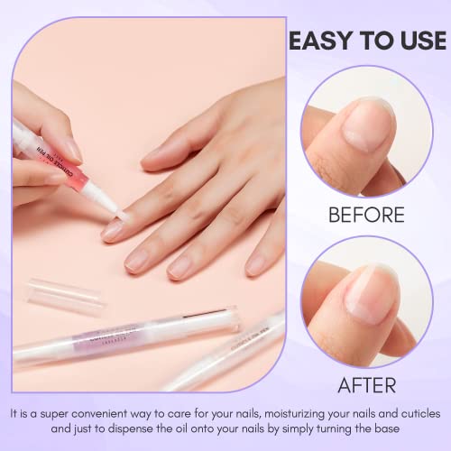 Makartt 3Pcs Cuticle Oil Pen Nail Care Set, Nail Cuticle Revitalizer Oil 5Ml Nail Repair Oil Cuticle Softener Nail Moisturizer Cuticle Care Kit For Acrylic Nail Oil For Manicure W/Vitamin E #TOP1