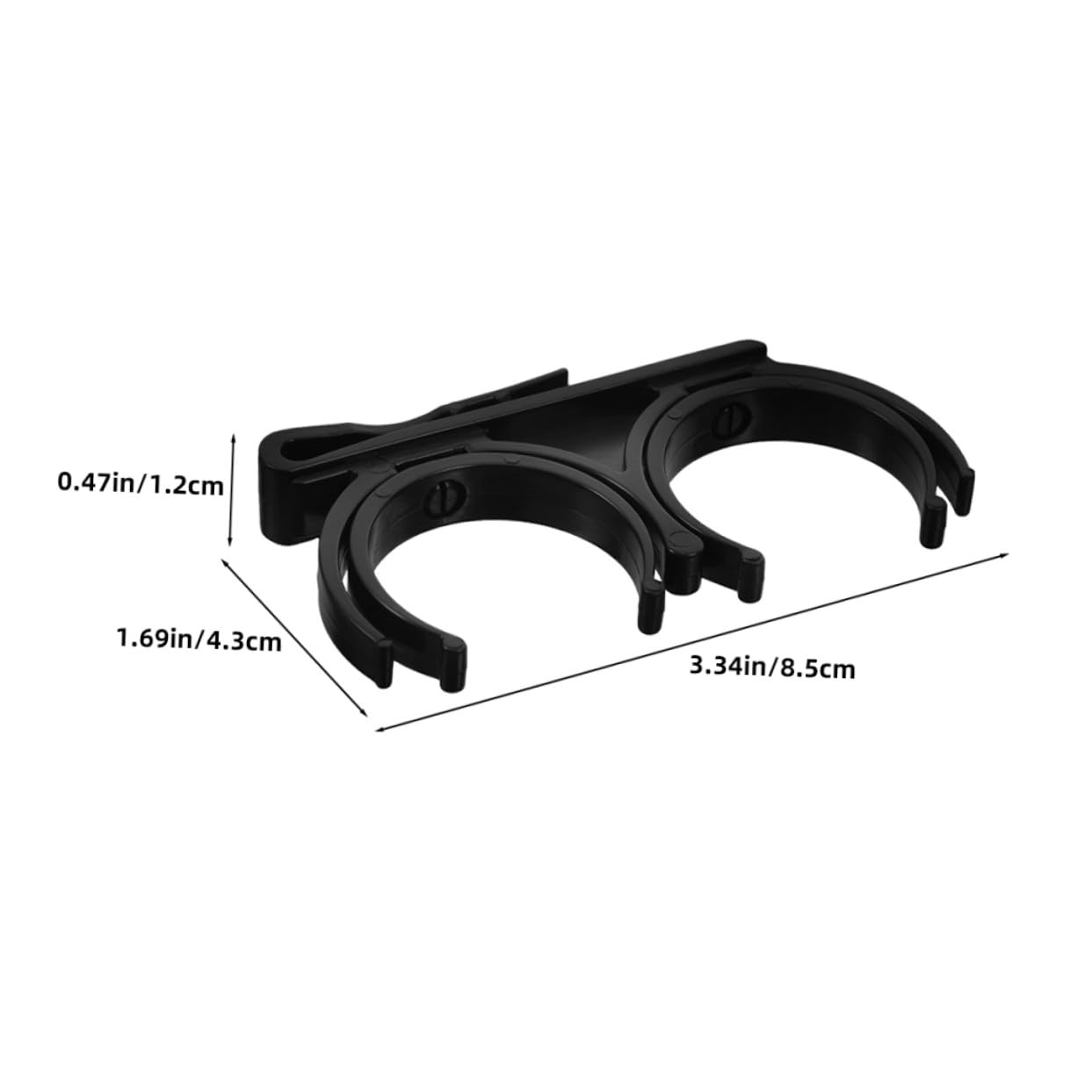 Porte-balles de Golf Rotatif Pliable en Plastique Noir Lot de 5 Clips Doubles