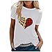 YANFANG Camiseta De Manga Corta Suelta con Cuello Redondo Y Estampado Informal A La Moda para Mujer, Blusa Superior, Jersey Camisetas Mujer Raya Blusas Tops Fiesta