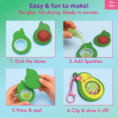 Image of Chalk & Chuckles Joydomes Happy Avocado, DIY Shaker Keychains & Bag Charms