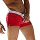 TMEOG Badeshorts für Herren Badehose Kurz Badehosen Männer Eng Schwimmhose Boxer Badepants Wassersport Kurze Hose Schnelltrocknende Strandshorts mit Reissverschluss (EU M/Tag L, Rot)