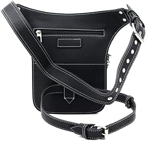 Miniatura 4 de Riñonera de cuero para hombres y mujeres, cinturón multiusos para motocicleta, bicicleta, deportes al aire libre, táctica, ciclismo, equitación,