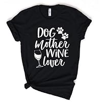 Algopix Similar Product 15 - Dog Mother Wine Lover Dog Mom Shirt