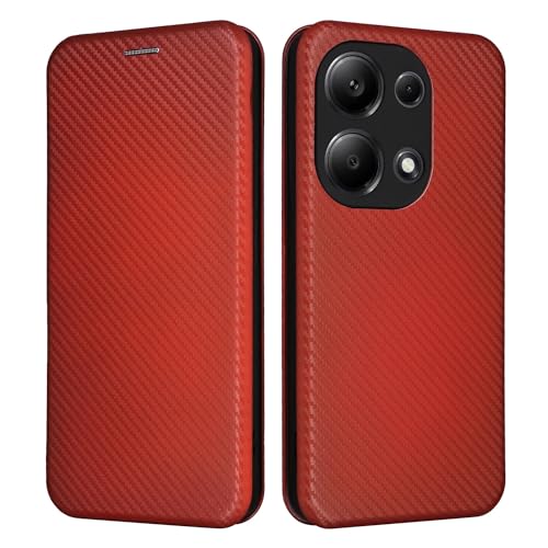 Étui Xiaomi Redmi Note 13 Pro 4G coque fibre de carbone haut de gamme Kahverengi