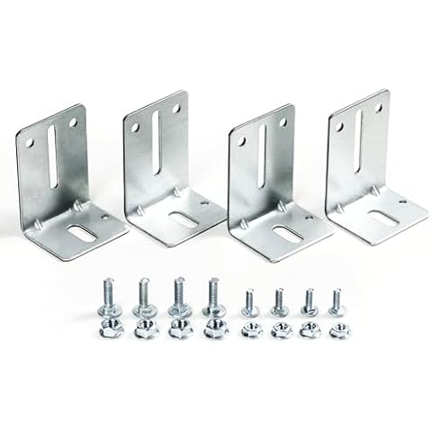 Garage Door Track Jamb Bracket J6, 4 Pack Garage Door Track Bracket, Heavy Duty Garage Door Parts for Garage Door Reinforcement Cover