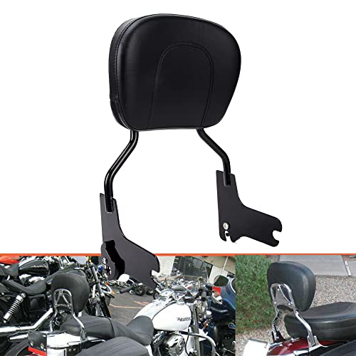 Image of OUMURS Black Detachable Sissy Bar Passenger Rear Backrest Pad with Docikng Kit Compatible with Harley Touring 1997-2008; Road King, Road Glide, Street Glide, Electra Glide, Ultra Classic