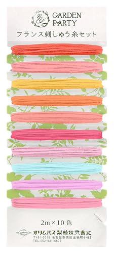 Conjunto de hilos para bordado francés Olympus Garden Party GP-C14 (6,6 pies / 2 m x 10 colores)