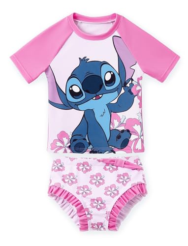 Image of Disney Princess Frozen Marvel Elsa Minnie Toddler Girl Swimsuit Tankini Bathing Suit 2 Piece Swimwear UPF 50+ Rashguard