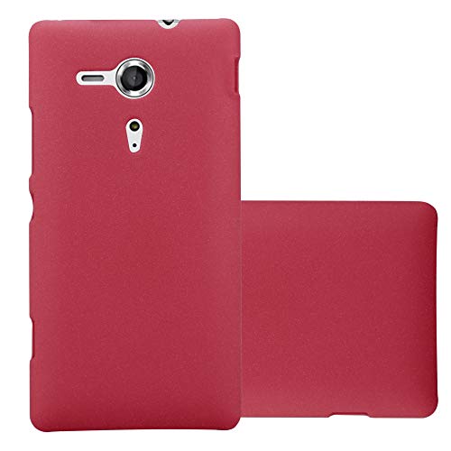 cadorabo Coque pour Sony Xperia SP en Frosty Rouge - Housse Protection Rigide en Plastique Dur avec Anti-Choc et Anti-Rayures - Ultra Slim Fin Hard Case Cover...