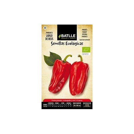 Semillas ECOLÓGICAS huerto lote 10 sobres (Tomate, Pimiento ...