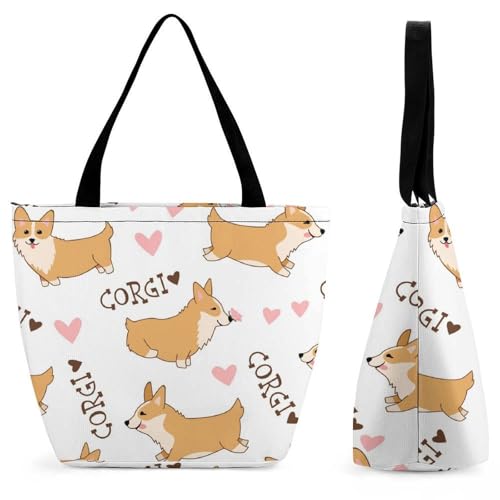 Sac de shopping Corgi mignon sac à main femme grand format