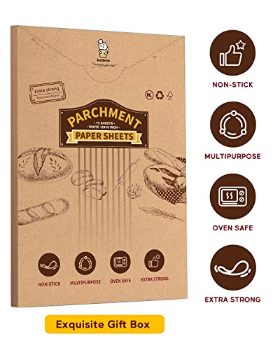 Katbite Baking Paper Heavy Duty 75 PCS, 12 x 16 Inchs (30x40cm) Greaseproof Paper Sheets - Image 3