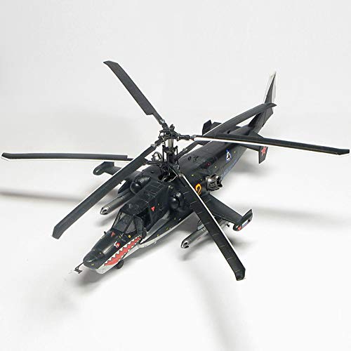 Russian Helicopters Model Kit 1:72 Scale - Kamov Ka-50 Black Shark Hokum A Attacks Helicopter Gunship - Military Miniature Model To Build Toy Assembly Instructions In Russian Language #TOP3