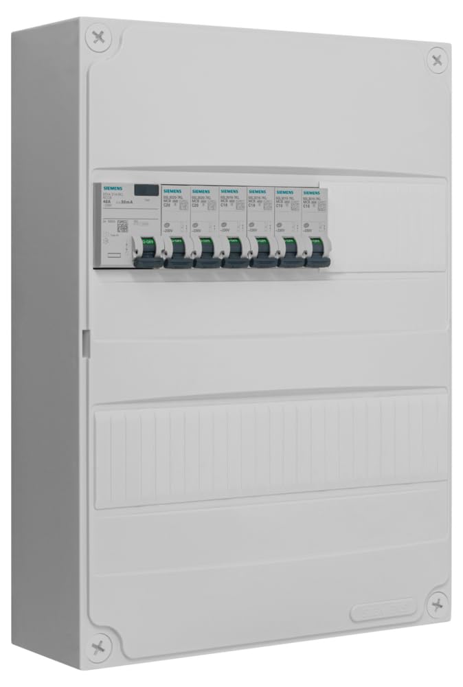 Siemens - Tableau 2 Rangées Pré-Équipé 1 Inter Diff 40A - 6 Disjoncteurs