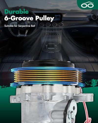 Image of SCITOO AC Compressor fit for Freightliner for Argosy 10.8L 2000 | Fast Cooling, Ultra Low Noise (≤72 dB) Air Conditioner Compressor for Summer, With Clutch, 10363231 167515