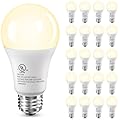 TJOY LED Light Bulbs, 100 Watt Equivalent A19 LED Bulbs, Soft Warm White 2700K, Energy Saving Light Bulb with E26 Standard Base, 1500 Lumens Non Dimmable Lamp Bulb for Home Bedroom Kitchen, 20 Pack
