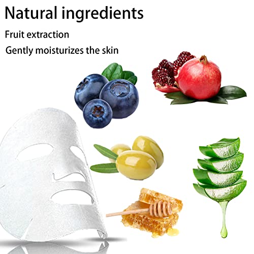 Sheet Mask,5Pcs Fruit Extract Face Mask Set,Aloe Vera Gel Face Mask,Hydrating Face Mask,Face Masks Beauty,Face Masks Skincare,Improves Skin Face Care,Skin Care Sets For Women - Image 4
