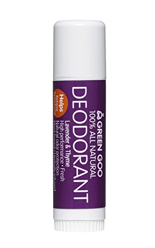 Green Goo 100% All Natural Deodorant Travel Stick (Lavender & Thyme, 1 Pack)