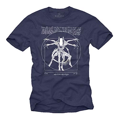 Camisetas Frikis Divertidas Hombre - T-Shirt Alien Isolation - Regalos Originales Geek Azul M