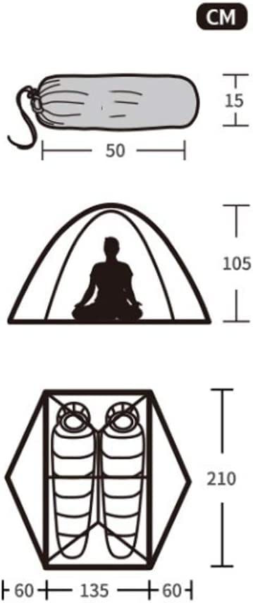 Carpa para Camping Playa 2 Personas Ultraligera Impermeable miniatura 2