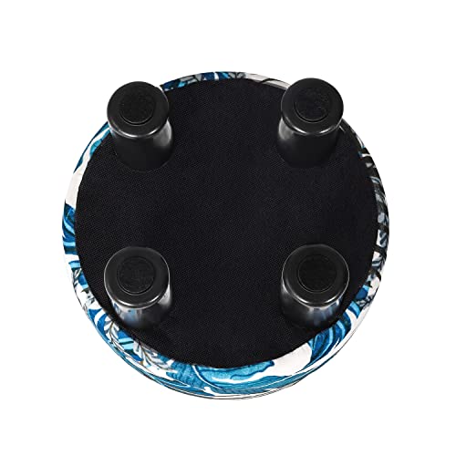 Joveco Small Footstool Ottoman, Round Foot Rest Stool With Non-Skid Plastic Legs, Modern Footrest Pets Step Stool Padded Seat For Sofa Desk Living Room Office Dogs (Leaves) #TOP6