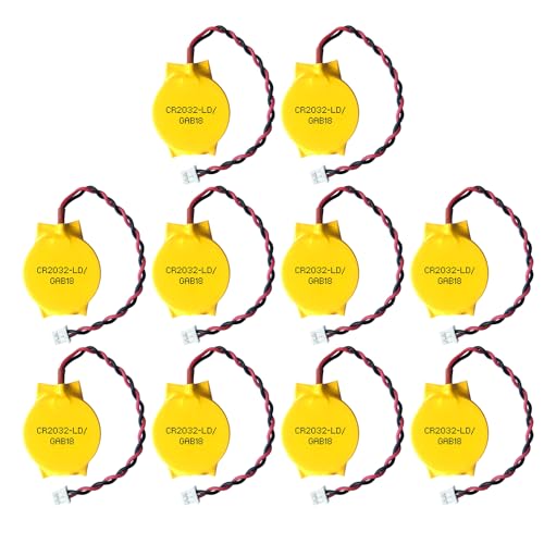 Bateria EEMB 10X com linguetas de soldagem baterias de lítio CR2032 com linguetas não recarregáveis com certificação UL (CR2032-LD)