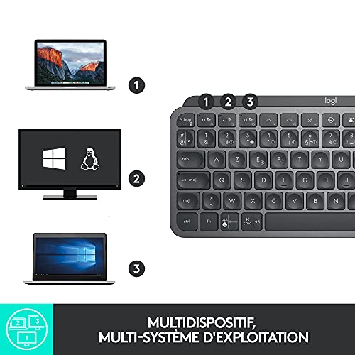 Logitech MX Keys Mini Kabellos Tastatur - FRA AZERTY – Ansicht 6