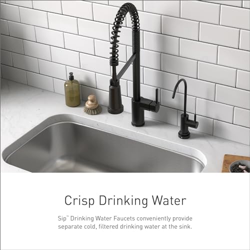Moen F7620BL SIP One-Handle High Arc Beverage Faucet, Matte Black by Moen - Used condition - Image 3