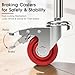 MUWOOD Caster Wheels 2000 LBS, Threaded Stem Casters Set of 4 Heavy Duty,1/2