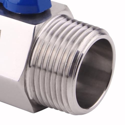 Vanne à bille 1" en acier inoxydable de haute précision NPT - 5