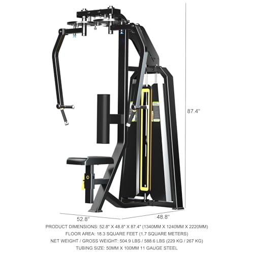 Image of Fly and Rear Delt Component for DGYM Chest & Shoulder Workout, Includes 210 lb. Weight Stack with 310 lb. Weight Stack Option