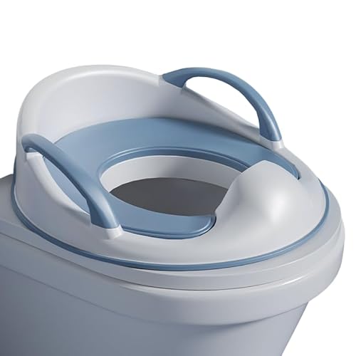 Eiuuioj赤ちゃん用補助便座シートリング 子供用 プラスチックフリー 取り付け便座マット 子供用トイレ (ブルー)