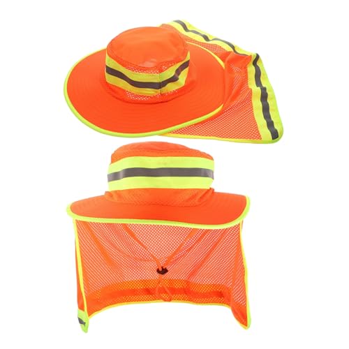 Chapeau de soleil anti-coup de soleil nuque lot de 2 chapeaux d'extérieur orange