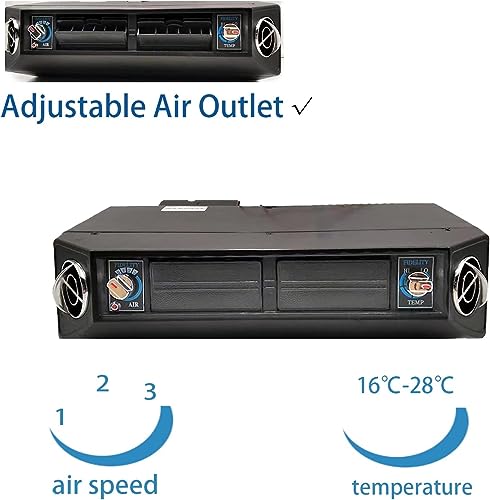 Universal 12V Air Conditioning Under Dash AC Kit 12 volt Air Conditioner for Car Van Auto RVs Truck Electric Air Conditioner AC Heating and Cooling Energy Saving