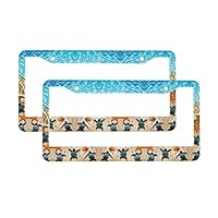 PLIGREAT Regenbogen Nummernschild Rahmen 2er Pack - Gay Pride Auto Accessoire