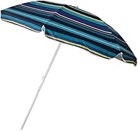 Vista 1 de UNIWARE Sombrilla de playa portátil con protección SPF50+, con bolsa de transporte, botón, para exteriores/patio/jardín/playa