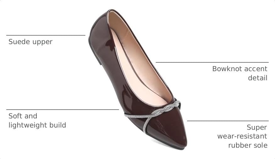 Image of TN TANGNEST Womens Casual Flats Chain Ballet Flats