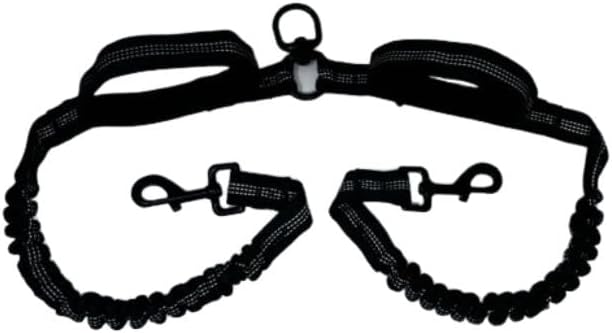 Dog Walking Treat Bag - 2 Dog Bungee Extension - Reflective Belt with Hands Free Leash - Waste Bag Dispenser