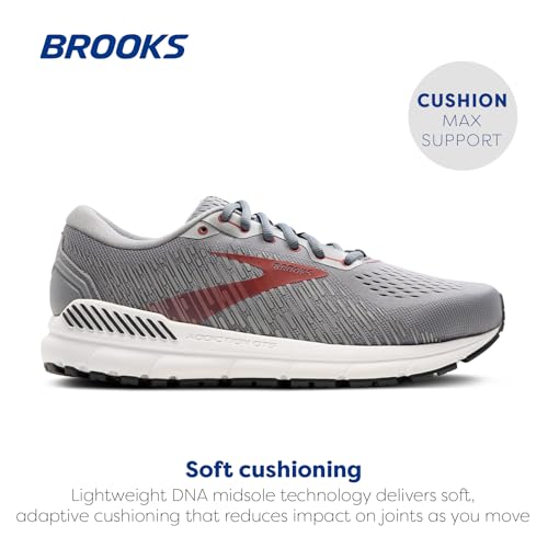 Brooks Brooks Men's Addiction GTS 15 Supportive Running Shoe - Grey/Ebony/Chili Oil - 8 Wide