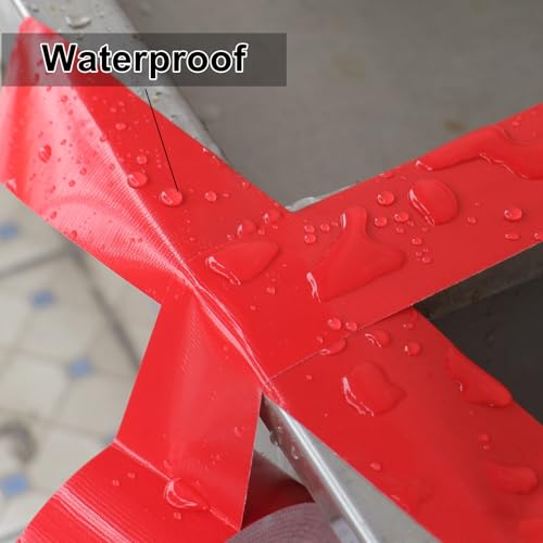 Image of BOMEI PACK 3 Inch Red Duct Tape Waterproof,Heavy Duty,3 Inch x 35 Yards,9 Mil Industrial Grade Yellow Duct,No Residue,Strong,Flexible and All Weather,Professional for Indoor & Outdoor Use